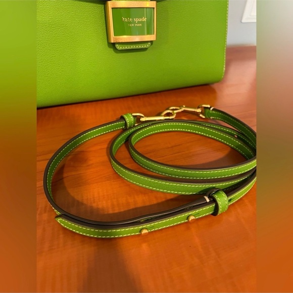 NEW! Kate Spade Katy Medium Vibrant Green Top Handle Bag - Picture 7 of 9